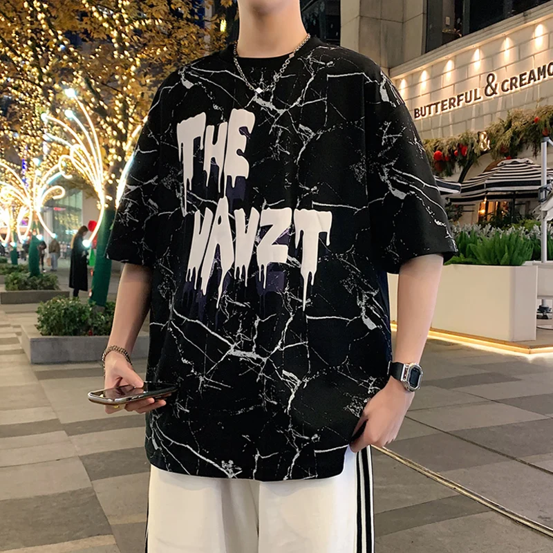 

HIP HOP Sports T Shirt Streetwear Mens T-shirts Casual 2025 Summer Short Sleeves Print Tshirt Tees Oversize 4XL 3XL