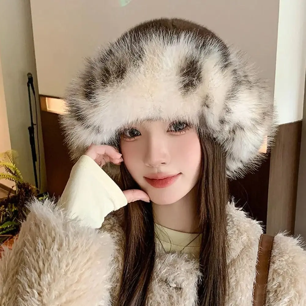 Luxury Windproof Fisherman Hat Keep Warm Thick Furry Winter Panama Basin Cap Faux Fur Bucket Hat Winter