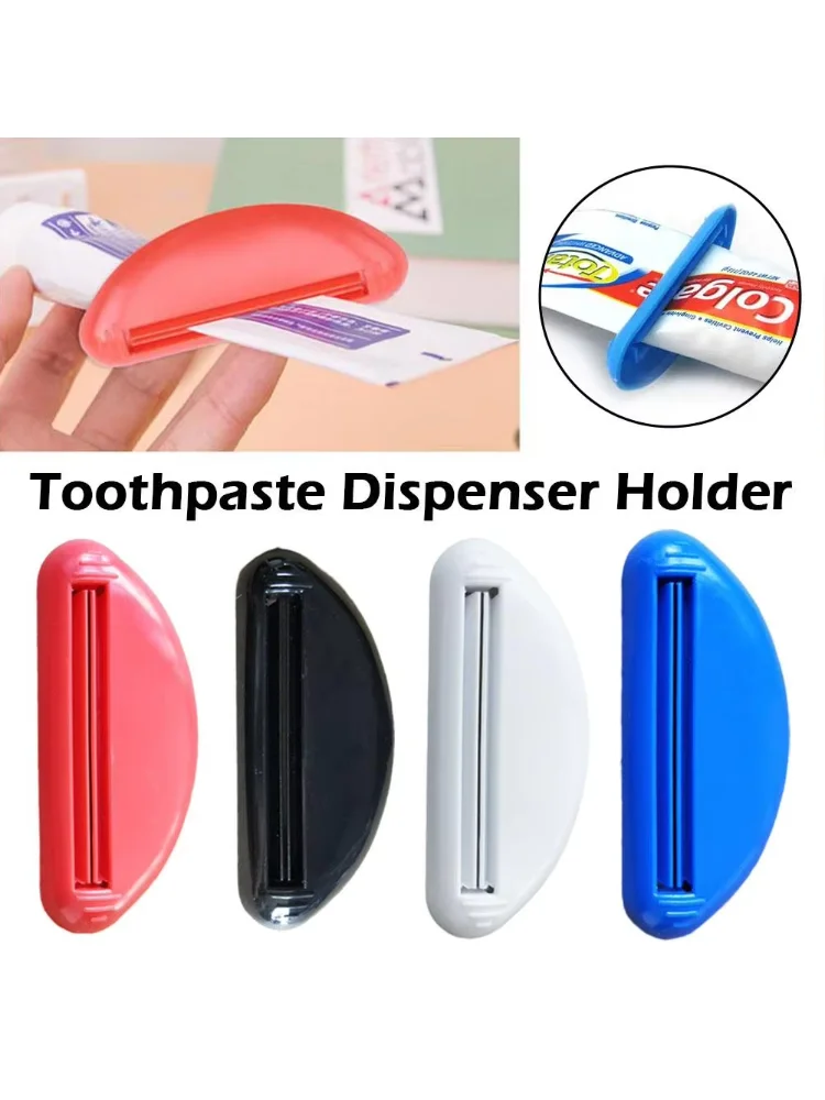 1pcs Multifunction Manual Toothpaste Dispenser Cream Tube Squeezer Bathroom Squeeze Paste Extruding Clip Squeezing Clamp