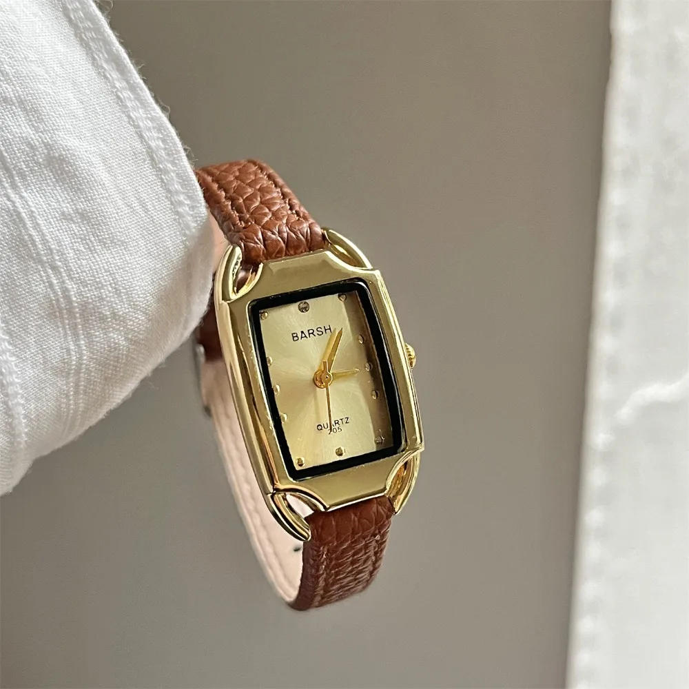 

Известный бренд, женские часы, простые модные женские кварцевые часы с кожаным ремешком, роскошные подарочные наручные часы, Relojes Para Mujer
