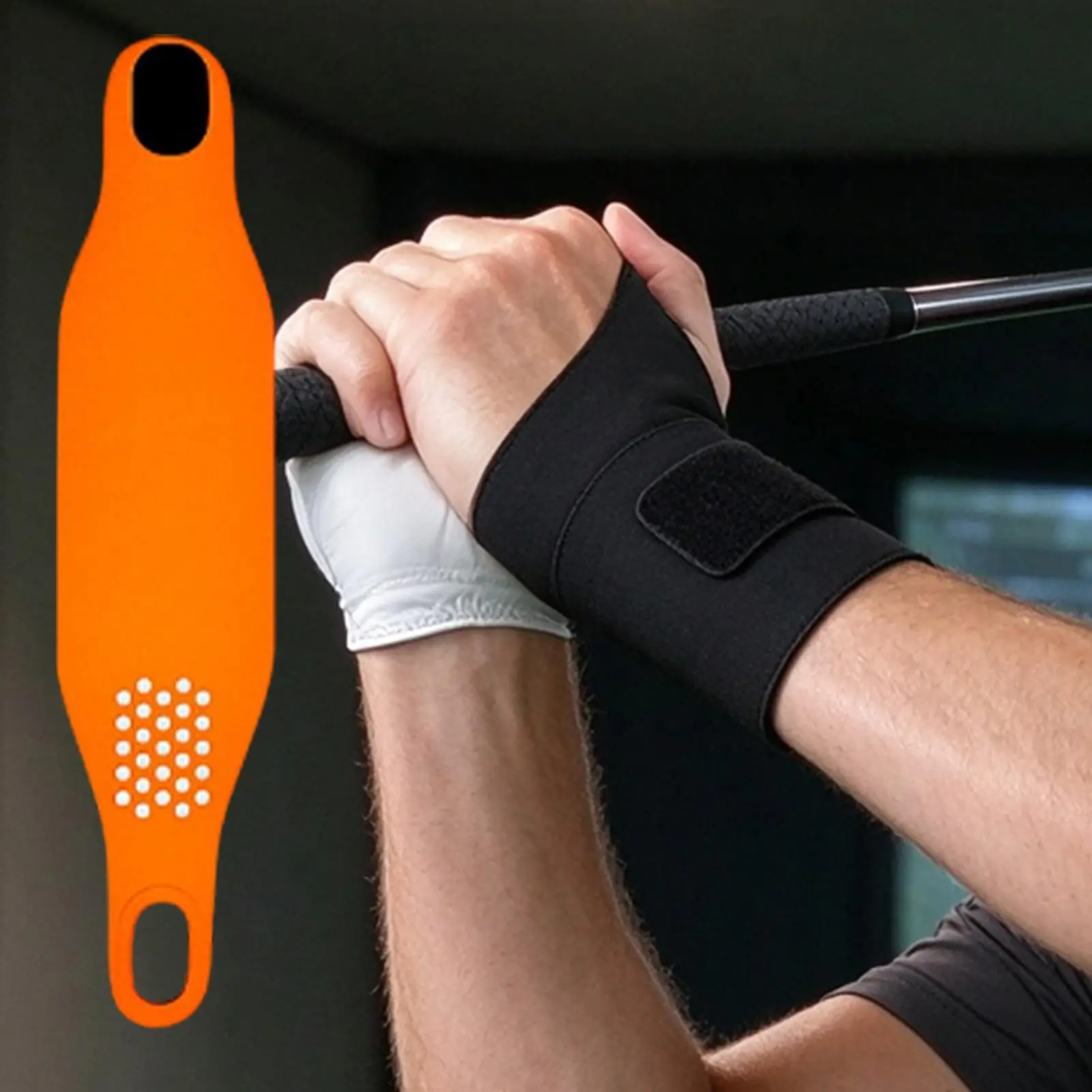 Golf Wrist Brace 2 Pcs Adjustable Compression Wrap Swing Trainer Stability Control Beginner Right Left Hand Training Aid