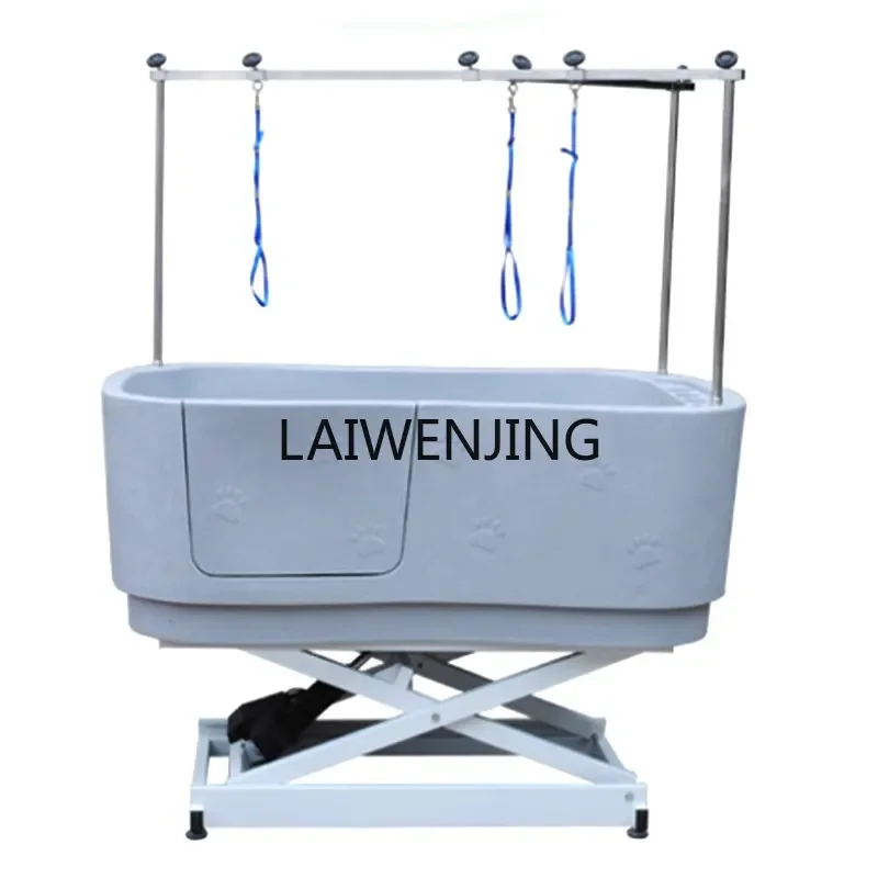 Lifting large dog cat dog golden retriever tank  dog bath
