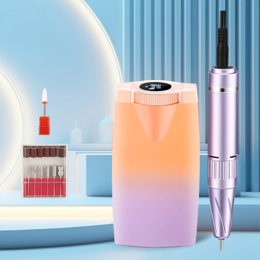 Portable High Speed Electric Nail Grinder 35000Rpm Nail Drill Machine Rechargeable Nail File Nails Accessories Gel Nail Polish S