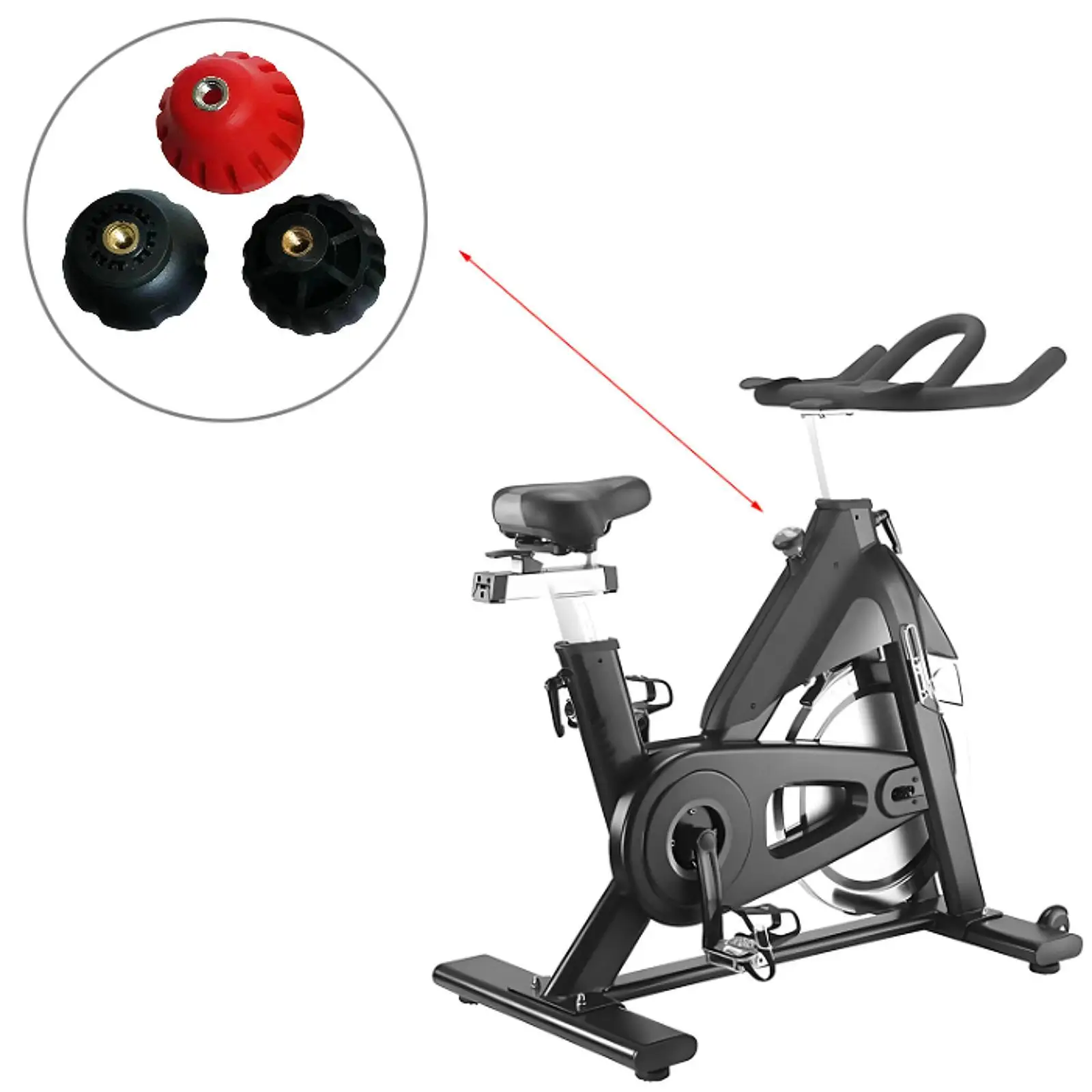 Exercise Bike Parts M8 Resistance Knob PP Brake Lever Adjustment for Stationary Indoor Cycling