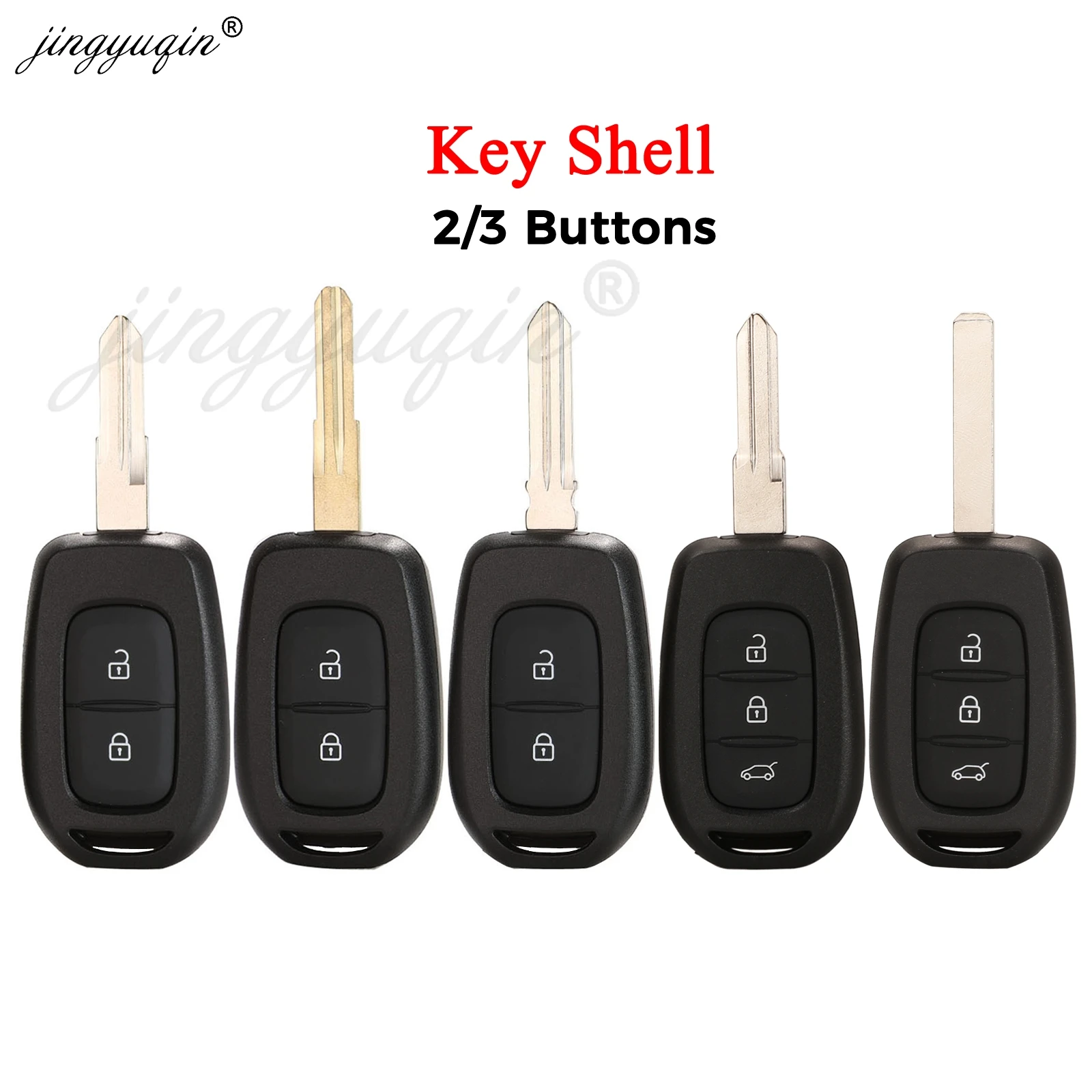 jingyuqin 2Buttons Remote Car Key Shell Fob For Renault for Renault Sandero Symbol Trafic Dacia Logan Key Case Cover Replacement