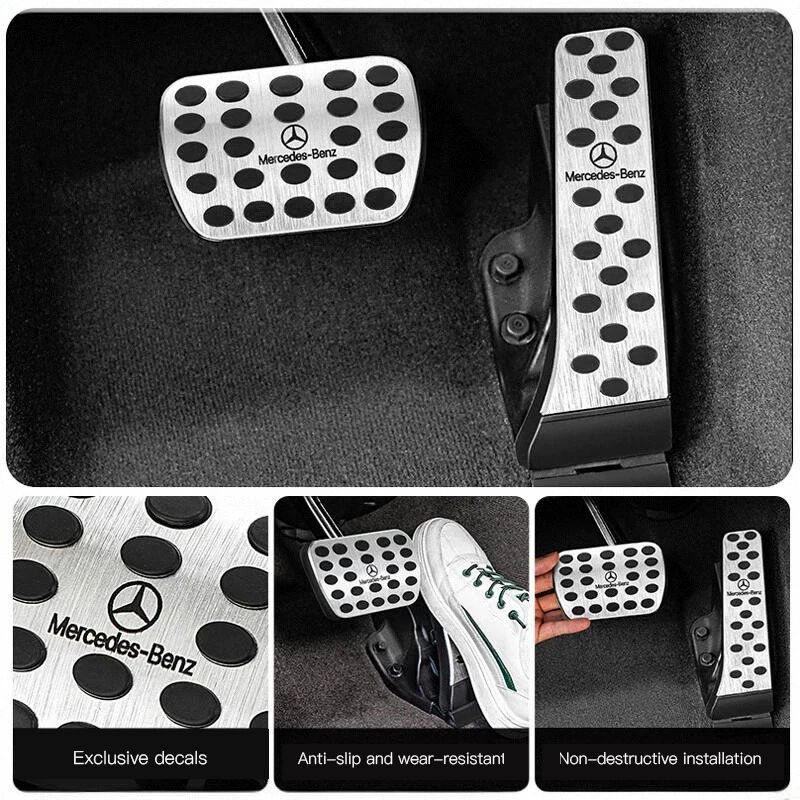 سيارة الغاز الوقود الفرامل القدم غطاء دواسة لمرسيدس بنز AMG W206 W204 W205 W212 W464 W240 W211 GLE GLS GLC CLA GLA GLK W247 W246 #4