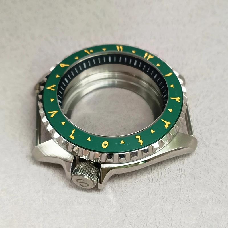 42 มม.NH35 กรณีโดมแก้วคริสตัลแซฟไฟร์เหมาะกับ NH35 NH36 NH38 4R การเคลื่อนไหวโปร่งใสปกหลัง SKX007 ผู้ชายนาฬิกากรณี