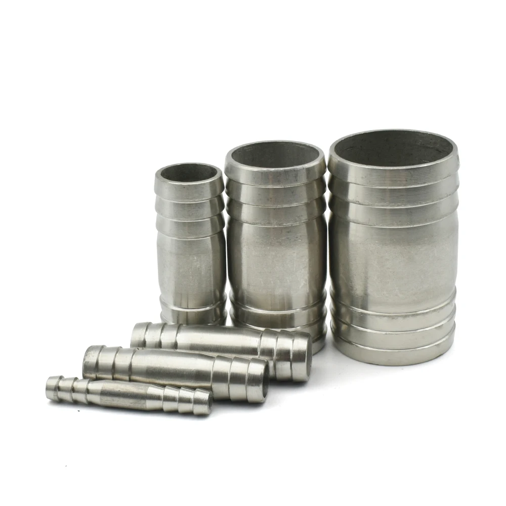 

6mm 8mm 10mm 12mm 13mm 14mm 15mm 16mm-41mm Hose Barb Through Two-way SS304 Stainless Steel Pipe Fittings