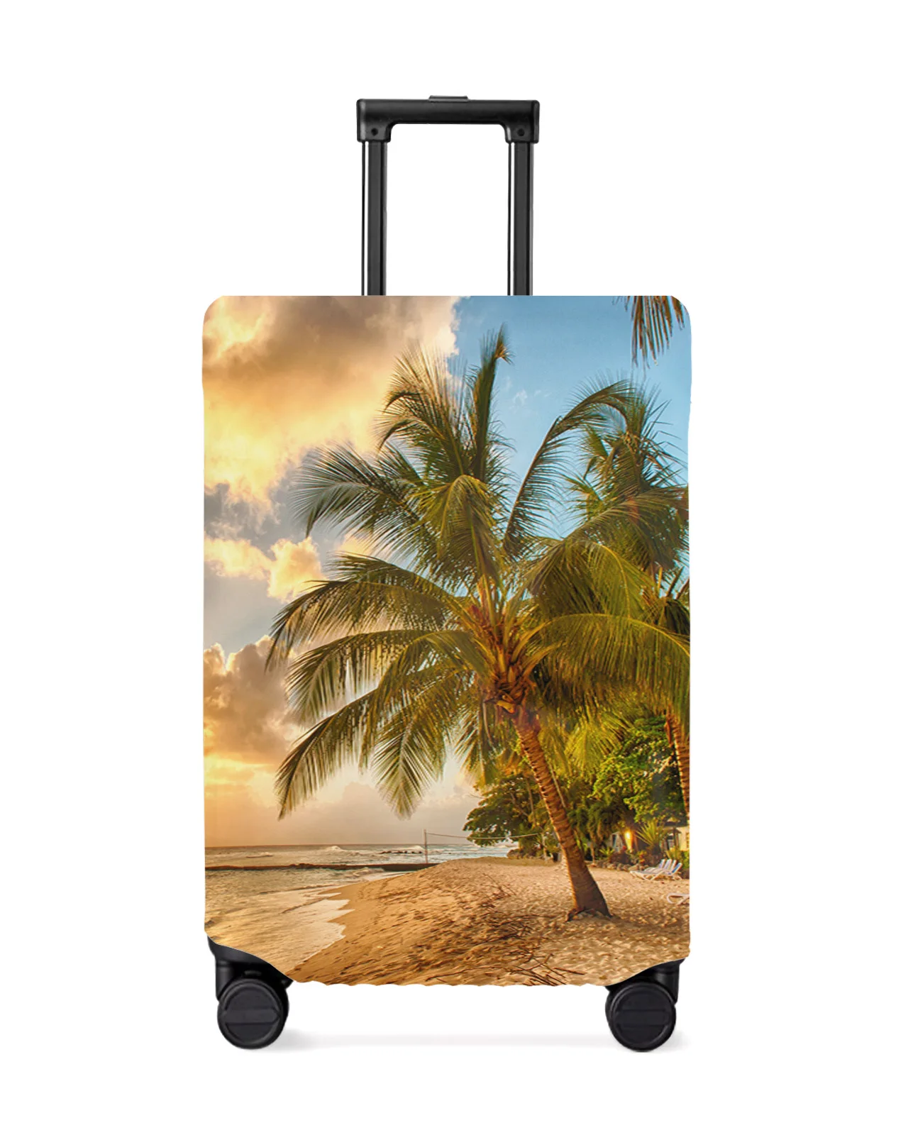 

Tropical Beach Scenery Travel Luggage Protective Cover for Travel Accessories Suitcase Elastic Dust Case Protect Sleeve