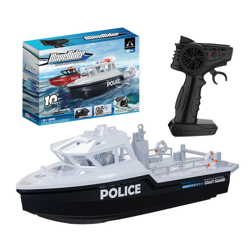 TX694 RC-Boot 2.4G 1/32 Leistungsstarker Bürstenloser Motor Langstrecken-Funkfernsteuerung Elektrisches Rettungsboot Modell Spielzeug für Erwachsene