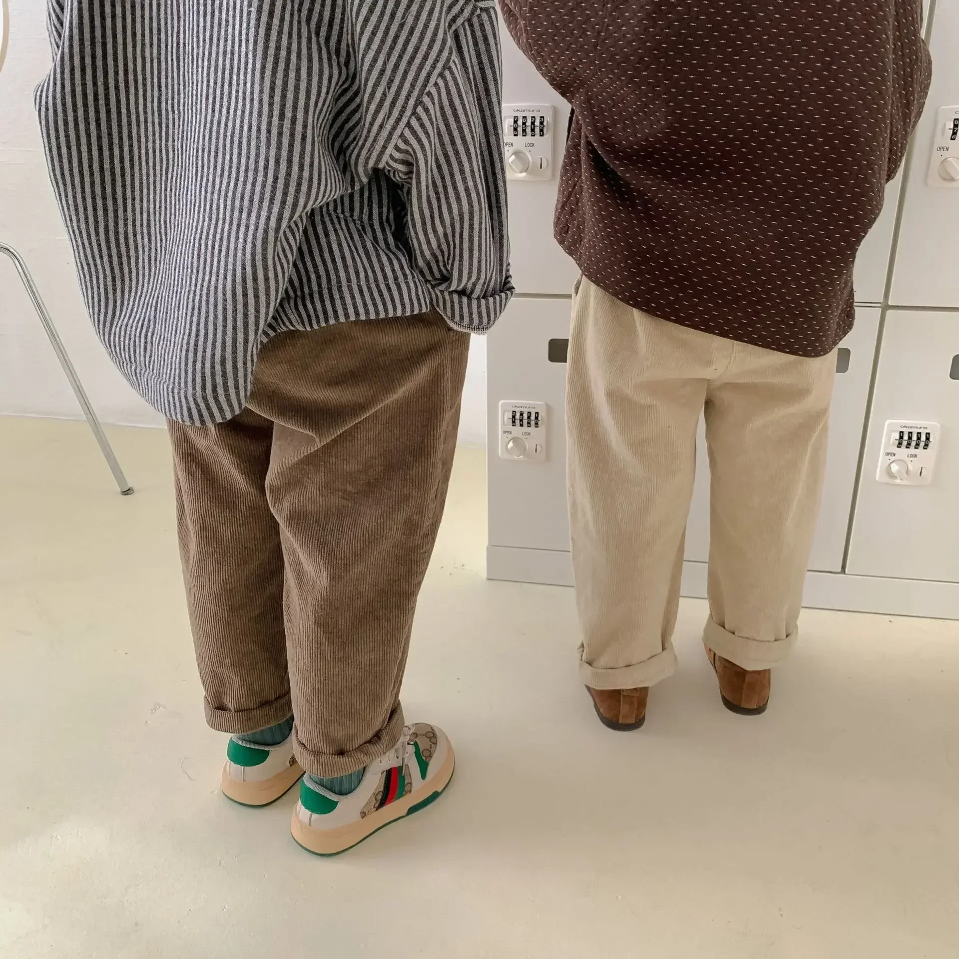 LILIGIRL 2025  Boys Korean  Corduroy Pants Autumn Winter Hot Sale Girl Casual Pants Long Pants 1-7Year Kid's Pants Trousers