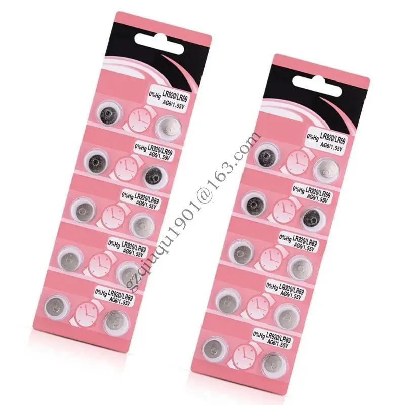 بطاريات خلايا زر القلوية AG6 LR920 طويلة الأمد لعناصر التحكم عن بُعد 066A