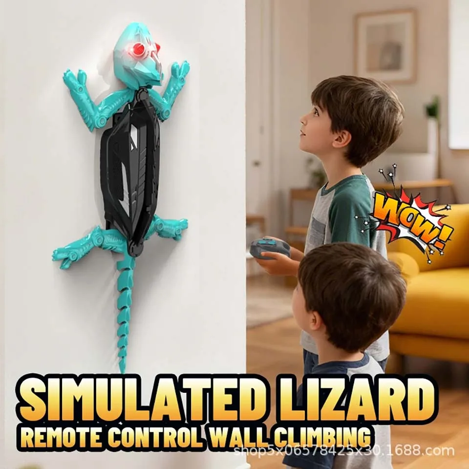 لعبة تسلق الجدار RC أبو بريص كهربائية للتحكم عن بعد سحلية تسلق الجدار سيارة أبو بريص سيارة حيوانات ألعاب الهالوين للأطفال #1