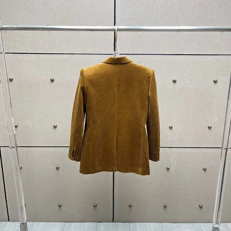 سترة نسائية سروال قصير مزدوج الصدر سترة أنيقة غير رسمية متعددة الاستخدامات عالية الجودة، موسم الخريف، وصول جديد، 2025 #2