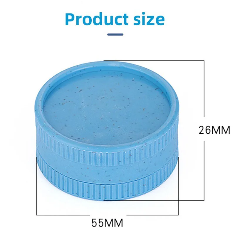 24Pcs/Box Degradable Plastic Herb Grinder with Display Boxs 2 Layers 55mm Tobacco Herbal Crusher Wholesale Smoking Accessories