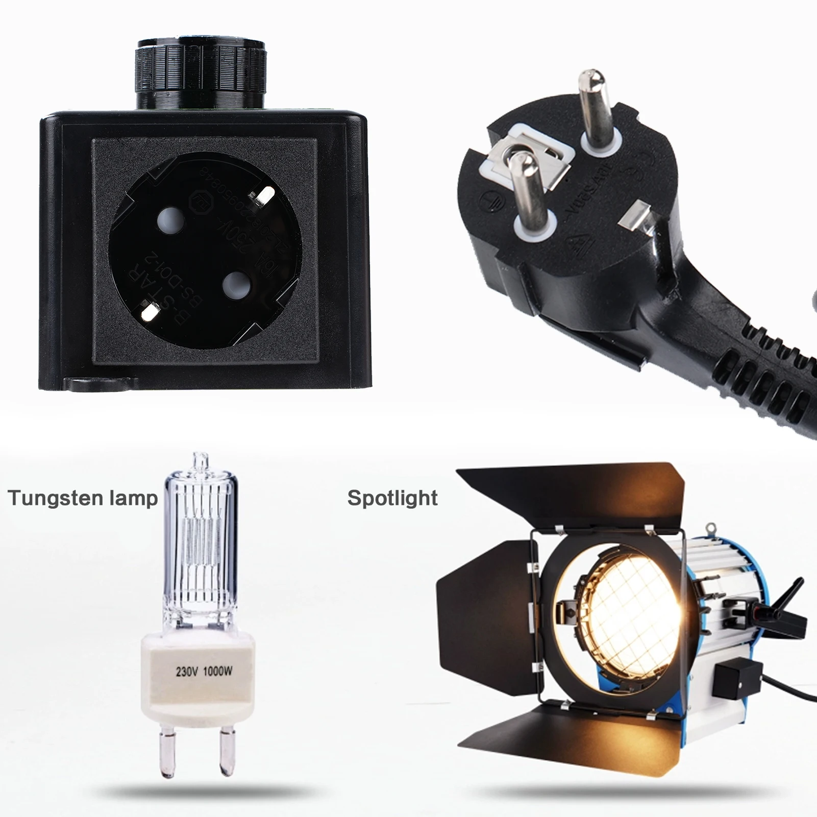 DewinLVD Speed Regulator Motor Fan Controller Stepless Speed Control Switch 15A Overload Protection EU Speed RegulatorControl