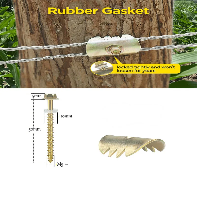 Heavy Duty Cat's Claw Fence Nails & Wire Holders - Secure Fastening Kit for Wire Mesh, Braided Fences, Chain Link & Woven Wire