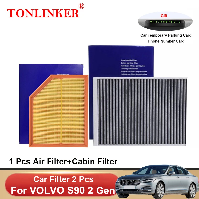 

TONLINKER Car Air Filter Cabin Filter For VOLVO S90 Sedan 2.0L B5 D5 T4 T5 T6 2016-2020 2021 2022 2023 31407748 31370089