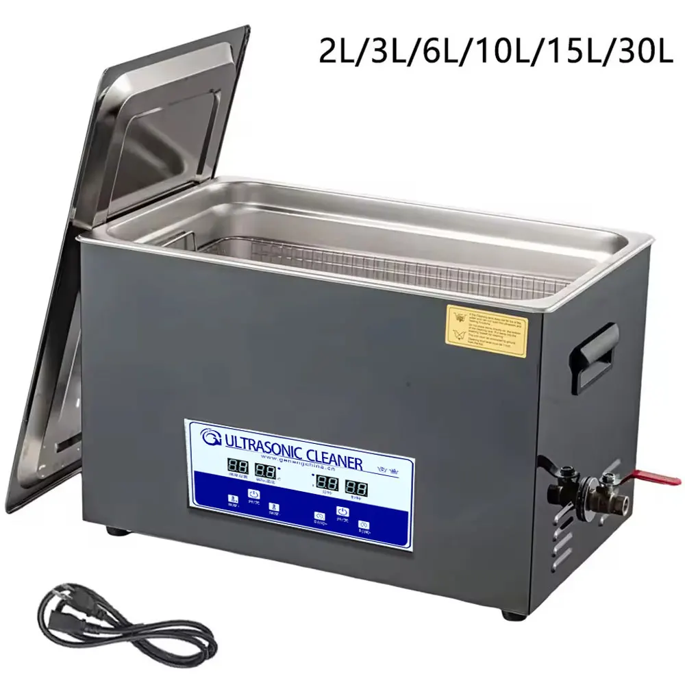 2L/3L/6L/10L/15L/30L Ultrasonic Cleaner Digital Heating Stainless Steel Ultrasound Cleaning Machine 40KHZ Home Appliance