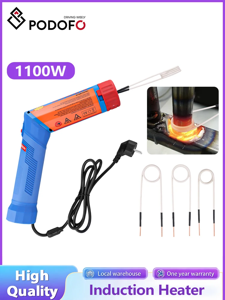 Podofo W Mini Vlamloze Magnetische Inductie Verwarmers handzame boutverwijderaar roest- en krasverwijderingsgereedschap brander warmtegereedschap - afbeelding 2