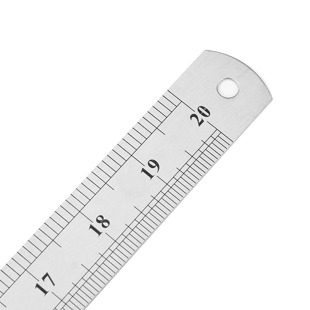 15/20/30/50cm Stainless Steel Double Side Straight Ruler Centimeter Inches Scale Ruler Precision Measuring Tool School Supplies