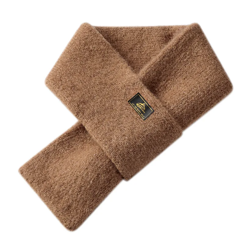 محبوك وشاح خمر الموهير أفخم وشاح الشتاء Coldproof الدافئة صغيرة الحجم طوق وشاح بلون السفر في الهواء الطلق وشاح رجالي