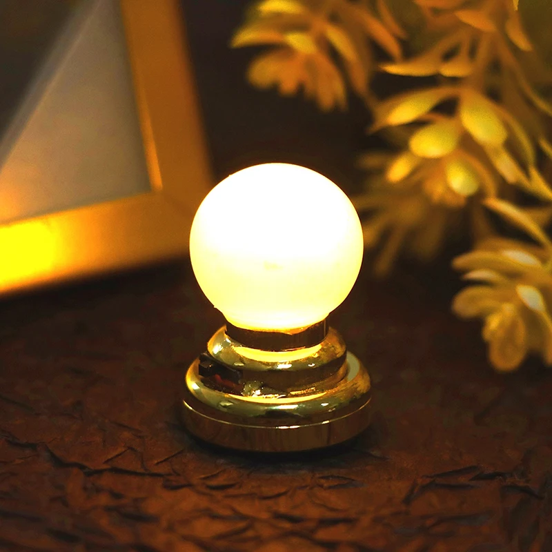 

1:12 Dollhouse Miniature Round Ceiling Lamp Wall Light LED Lamp Model Furniture Scene Toy Doll House Decor Dollhouse Accessories