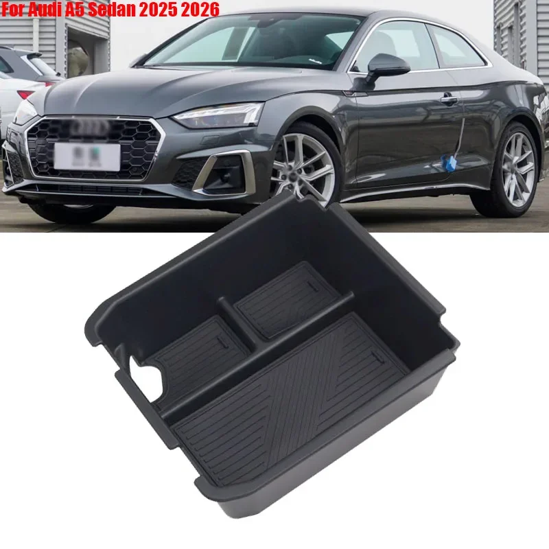 Armrest Storage Box For AUDI A5L B10 Sedan 2025 2026 Center Console Organizer Car Stowing Tidying Interior Accessories
