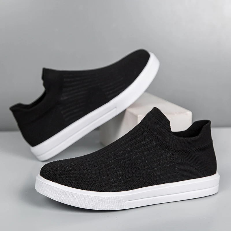 Big size Men's Shoes 2025 Autumn Fashion Versatile Breathable Mesh Surface Flying Woven Outdoor Sports Lightweight Work Shoes