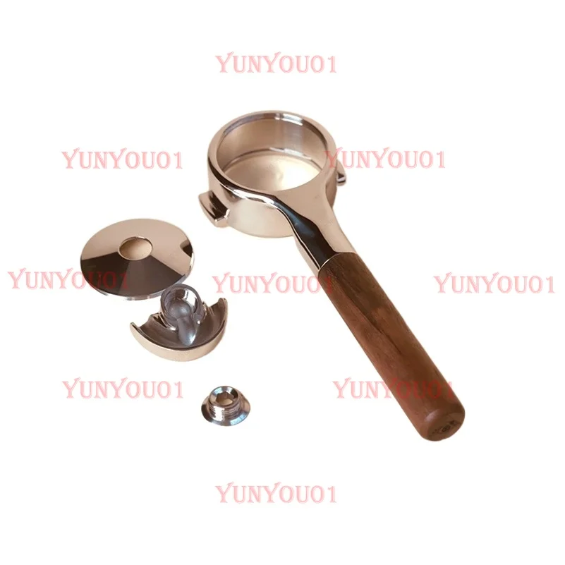 

Bottomless Coffee Integrated Handle Coffee Machine Handle E61 Universal 316 Stainless Steel Walnut