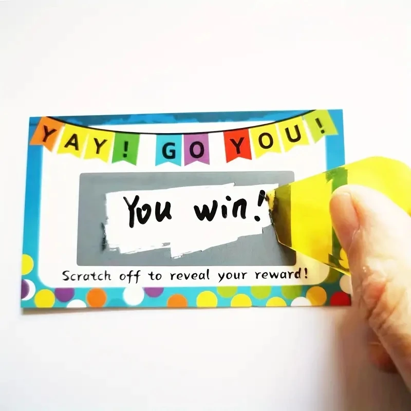 DIY Make Your Own Scratch Off Tickets Small Business Prizes PromotionParty 50 Pack Cards and Stickers ScratchOff Cards