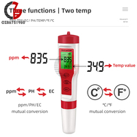 4 in 1 PH Meter PH/TDS/EC/Temperature Meter Digital Water Quality Monitor PH Tester Tool for Pools Drinking Water Aquariums