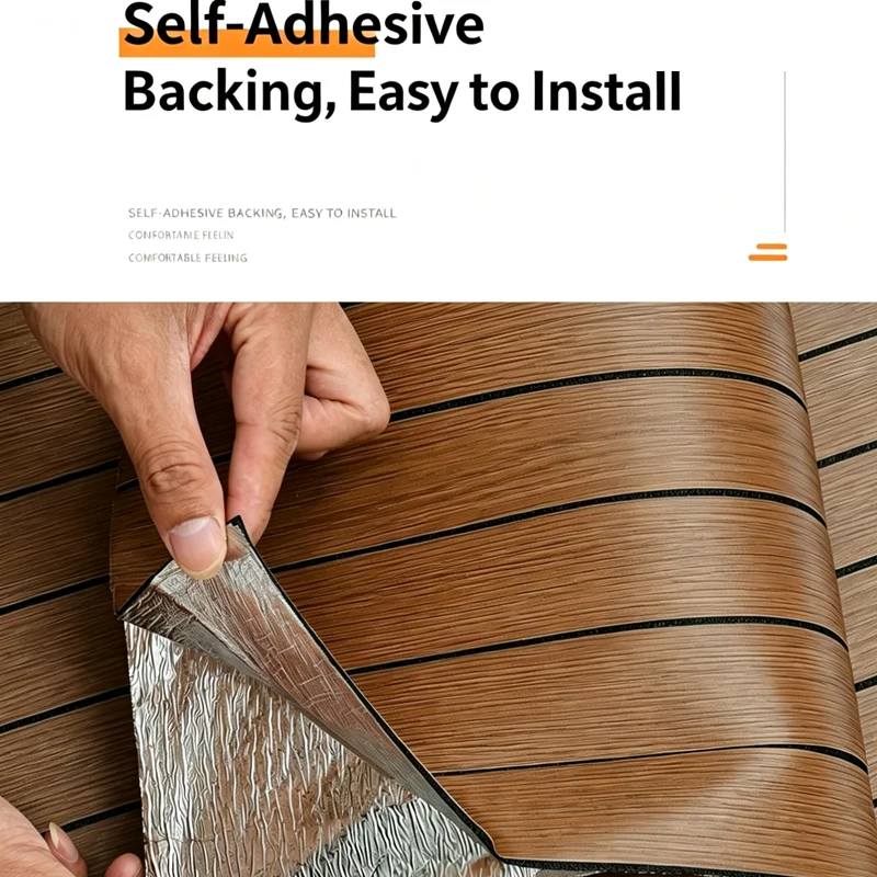 1 Roll Self-adhesive Wall Tiles Stickers Wood Grain Wallpaper Bedroom Kitchen Bathroom Living Room