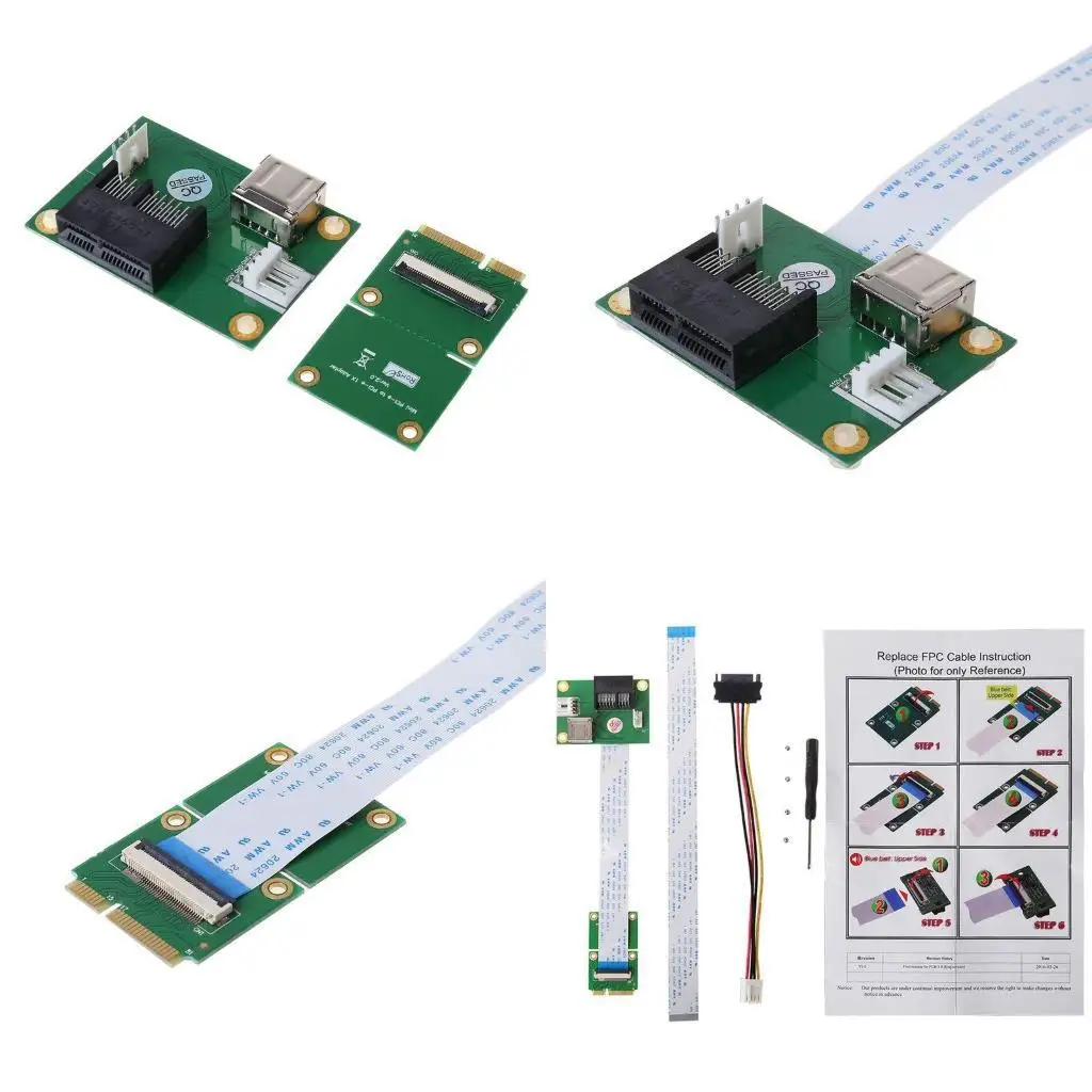 

652F Mini PCIE — PCI-E для Express + USB-адаптера с высокоскоростным кабелем DIY 9