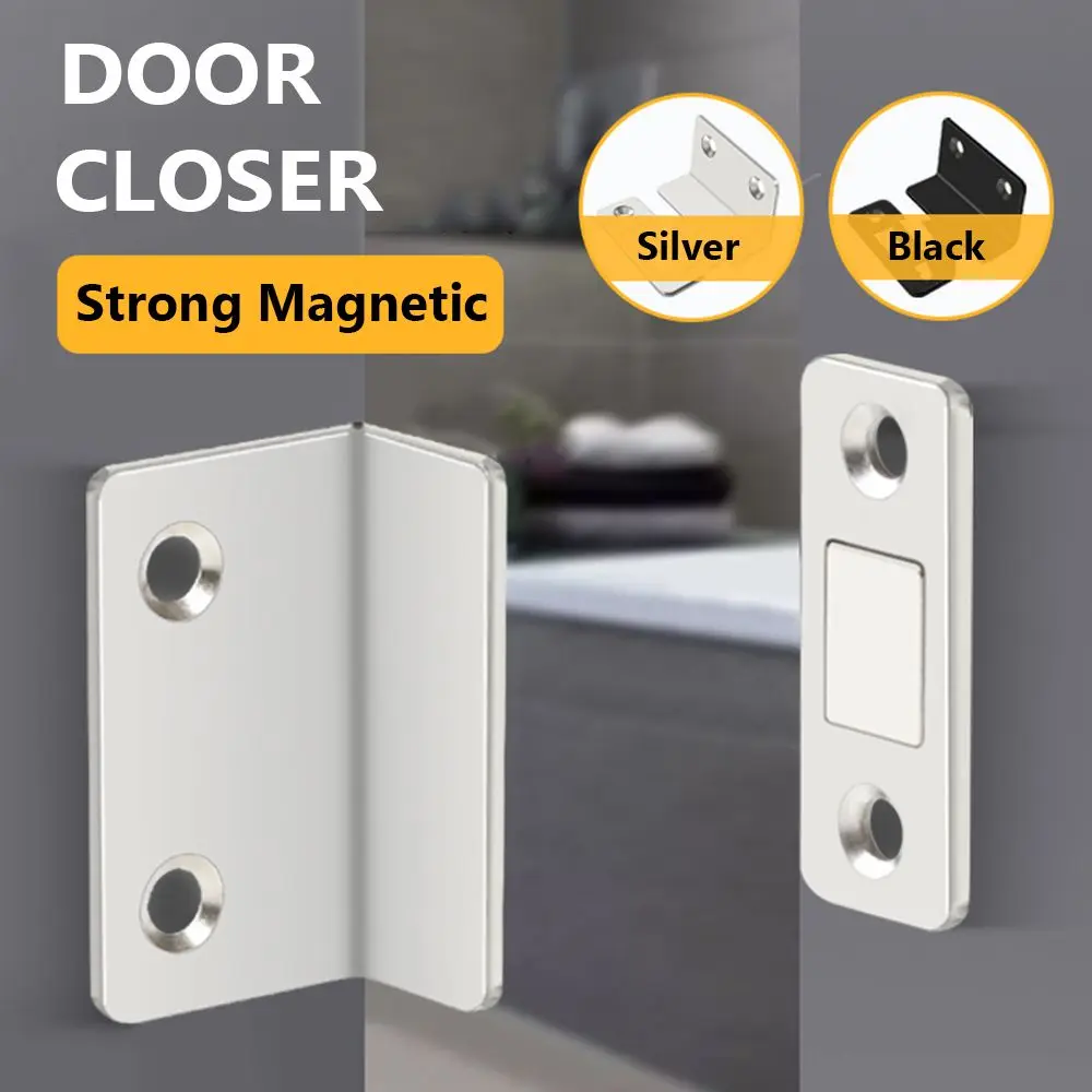 Furniture Fittings Closures Latch L Type Door Stopper Cabinet Catches Door Closer Strong Magnetic