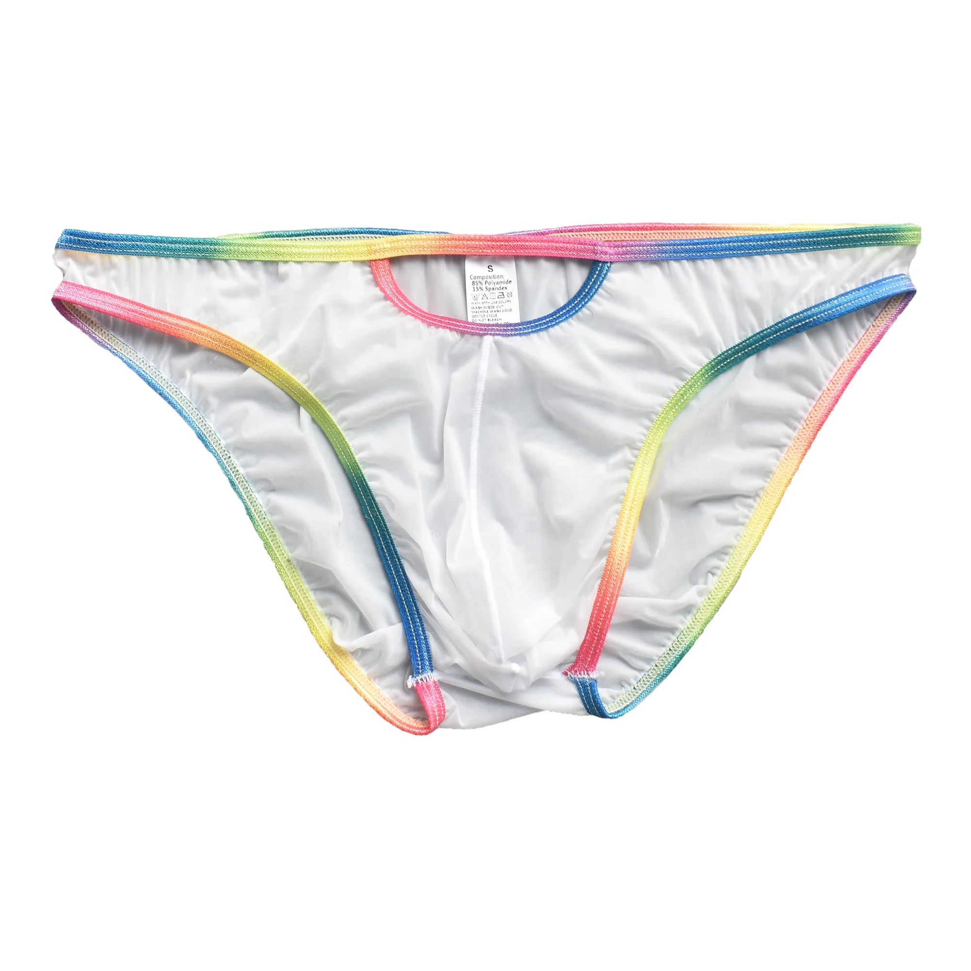 Sexy Men's Underwear See Through Ice Silk Breathable Panties Bikini Comfy Soft Ultra-thin Briefs Low Waist Underpants Lingerie