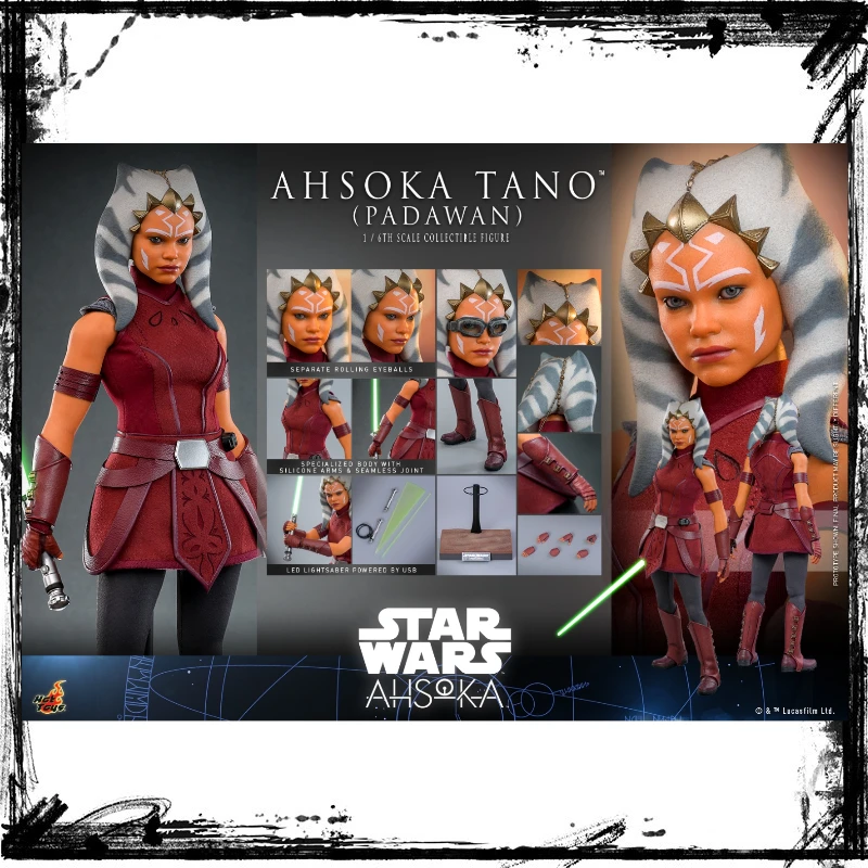 

In Stock HotToys TMS123 Star Wars Ahsoka Tano Padawan 1/6 Soldier Doll Anime Action Figure Toy Gift Model Collection Hobbies