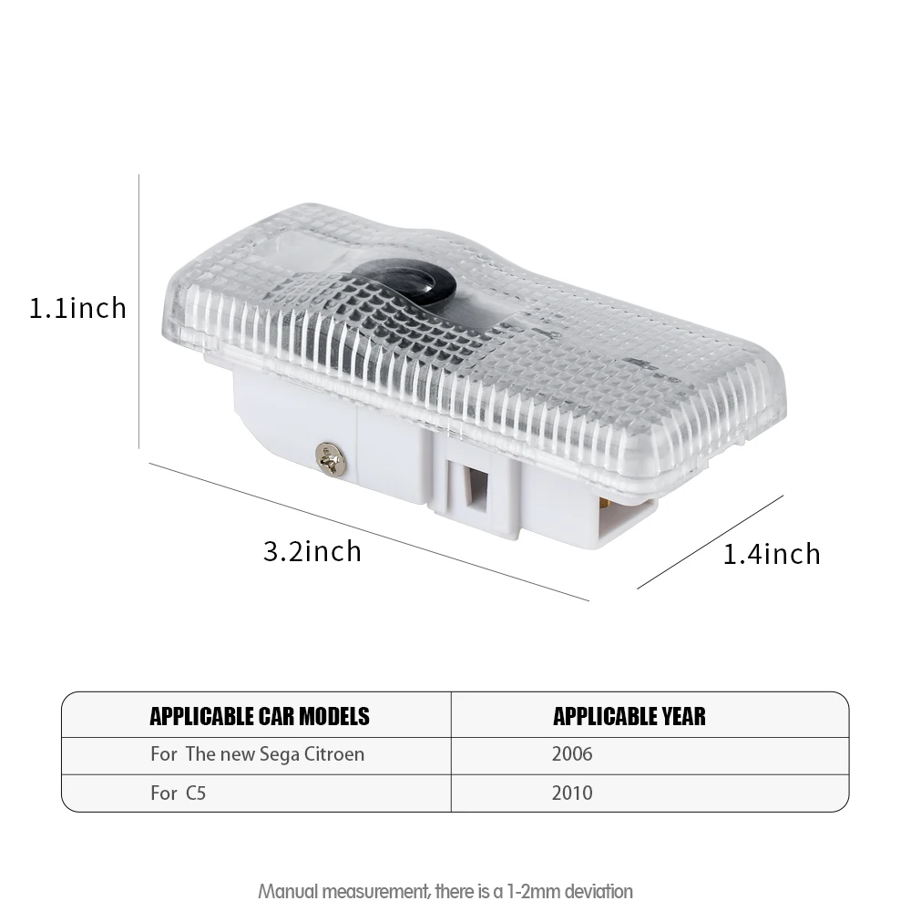 2 pçs carro led logotipo porta projeção luz de boas-vindas para citroen xsara despach iii saxo picasso c4 c4l c3 c5 x7 c2 c6 acessórios