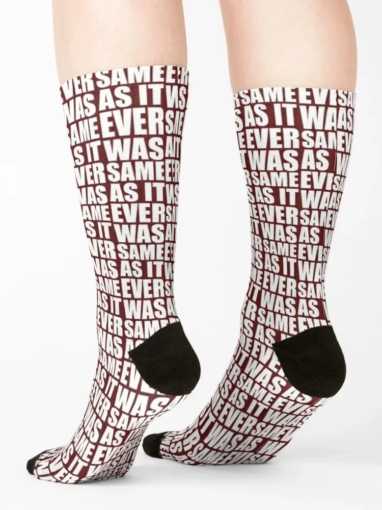 Same As It Ever Was - Funny Song Lyrics Gifts for Music Lovers Socks Antiskid soccer Christmas Run Socks Male Women's