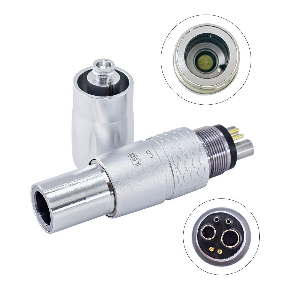 Compatible N Type Electric Dental Fiber Optic Quick Coupler 6 Holes Metal Coupling Fit NS* Machlite/Phatelus Turbine