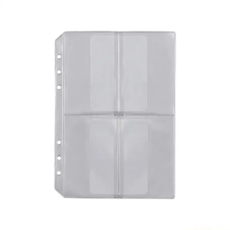 

10Pcs Clear Notebook Binder Loose Bag PVC Notebook Binder, Refillable Paper Translucent Binder Zipper Folder