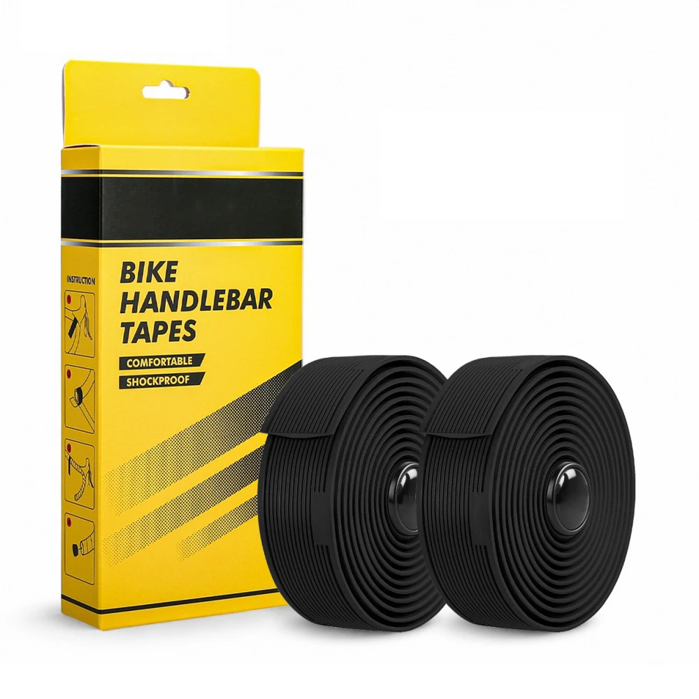 Cycling Handlebar Tape for Road Bikes Using EVA Material with Shock Absorbing Properties Textured and Breathable Holes