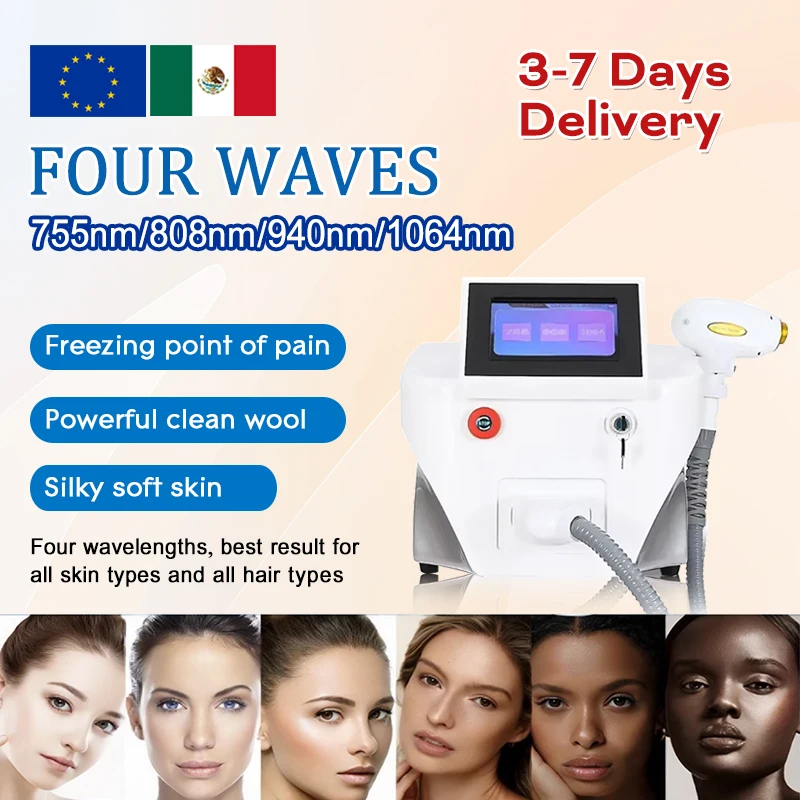 Newest 2025 depiladora Laser Professional Machine Diode Laser Hair Removal Ice Platinum Titanium soprano Diode Laser 808nm