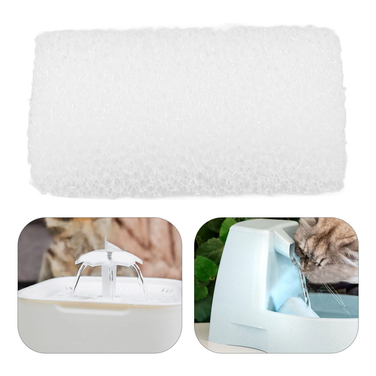 

10 Pcs Drinking Pet Water Dispenser Filter Element Fountain Filters Automatic White