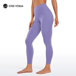 CRZ-mallas de YOGA de cintura alta para mujer, pantalones de entrenamiento atléticos, suaves y cómodos, de 25 pulgadas