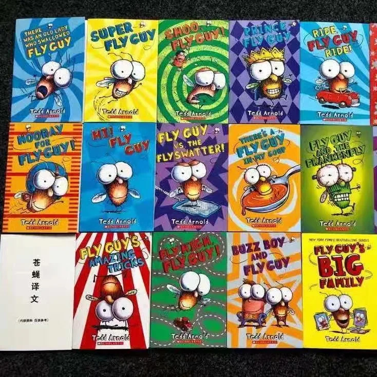 15 Buku/Set Buku Usborne Inggris untuk Anak-anak Anak-anak Buku Gambar Bayi Terkenal Cerita The Fly Guy Seri Menyenangkan Membaca Buku Cerita