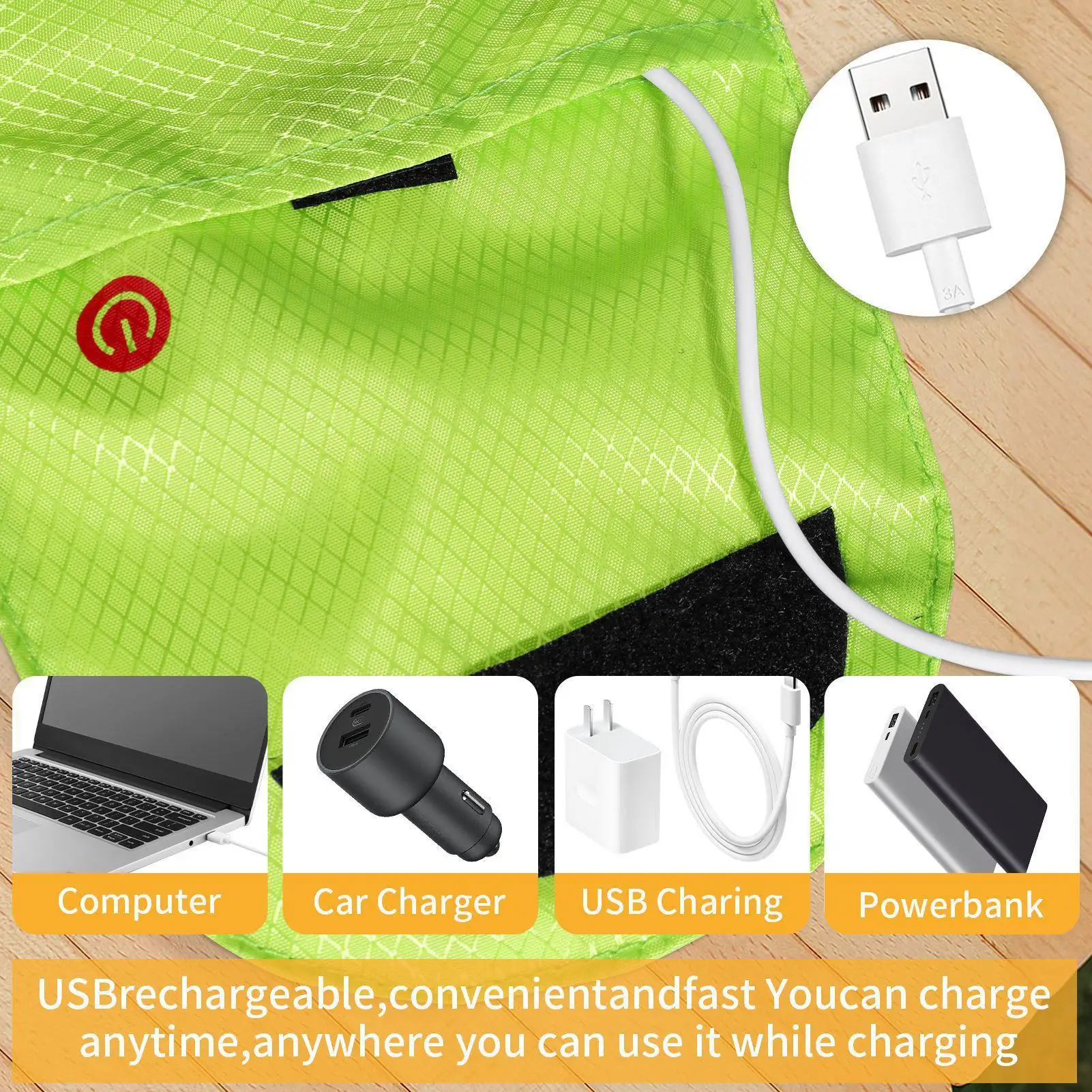 حقيبة LED مضيئة على ظهره حقيبة توهج السلامة ملحقات رياضية خارجية ليلاً للنساء والرجال يمكن أن تستمتع بالتخييم والمشي لمسافات طويلة وركوب الدراجة