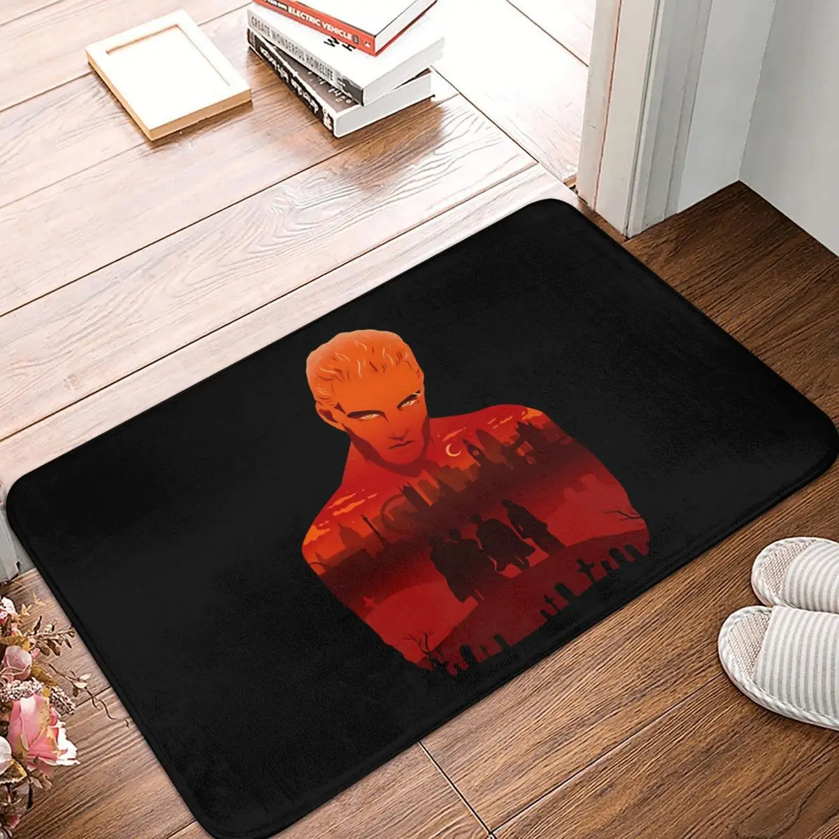 Buffy the Vampire Slayer Bath Mat The Fanged Four Style Spike Doormat Flannel Carpet Outdoor Rug Home Decoration