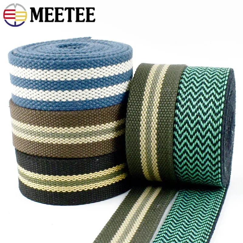 1/2/3/4Meters 38mm Polyester Webbing Band 3mm Thick Backpack Strap Bag Decoration Ribbon Belt Bias Tape DIY Sewing Accessories