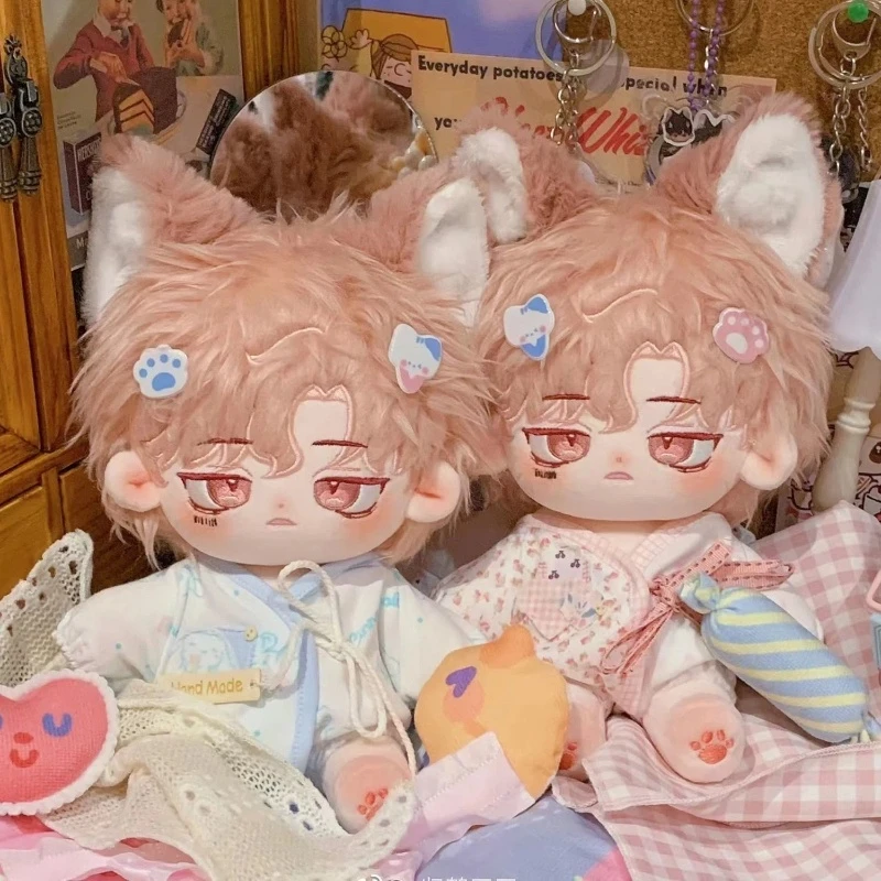 Koreaanse Idool Katoenen Pop 20 cm Jongen Knuffel Met Verwisselbare Kleding Knap Karakter Knuffeldier Cadeau Voor Fans Kpop